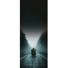 Deursticker Motorrijder
