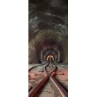 Deursticker Tunnel met spoor