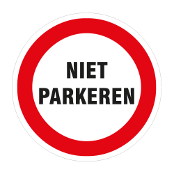   SP Niet Parkeren sticker 30cm