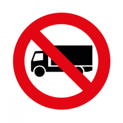   SP Verboden voor vrachtauto sticker 30cm