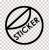 Op transparante sticker