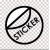 Op witte sticker